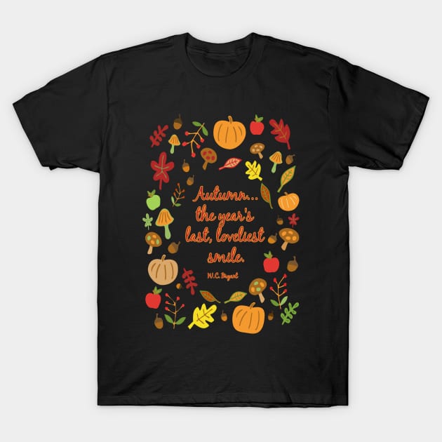 Autumn Smile T-Shirt by RockettGraph1cs